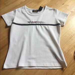 EUC! Vintage White Harley Davidson Top
